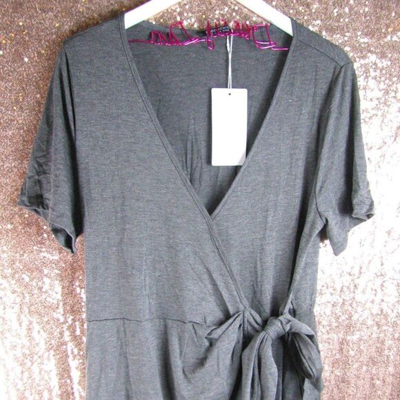 NWT BloomChic gray wrap dress 14/XL - Picture 4 of 11